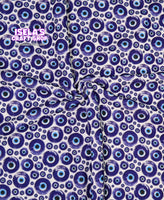 Evil Eye Printed Bullet Liverpool Fabric L102