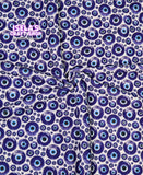 Evil Eye Printed Bullet Liverpool Fabric L102