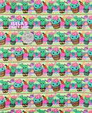 Cactus Printed Bullet Liverpool Fabric