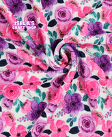 New Flower Printed Bullet Liverpool Fabric L25