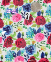 New Flower Printed Bullet Liverpool Fabric L3