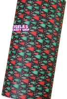 New 1pc Christmas Tree Faux Leather Sheet F1059