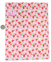 1pc strawberry Faux Leather Sheet F784