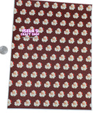 1pc New Santa Faux Leather Sheet F1073