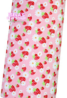 1pc strawberry Faux Leather Sheet F784