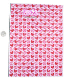 New 1pc Heart Faux Leather Sheet F786
