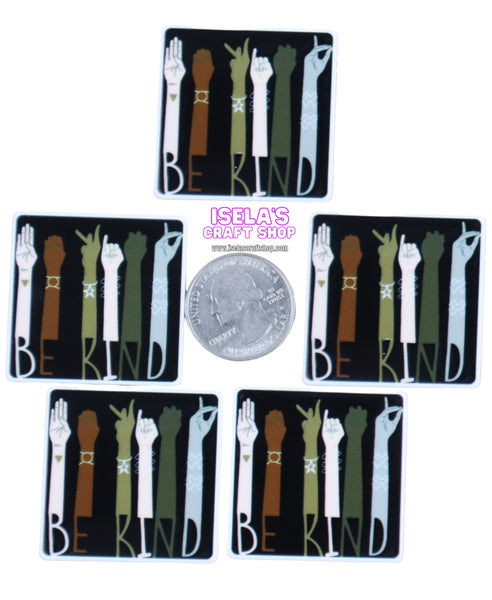 1pc-Be Kind  Resin planar P596