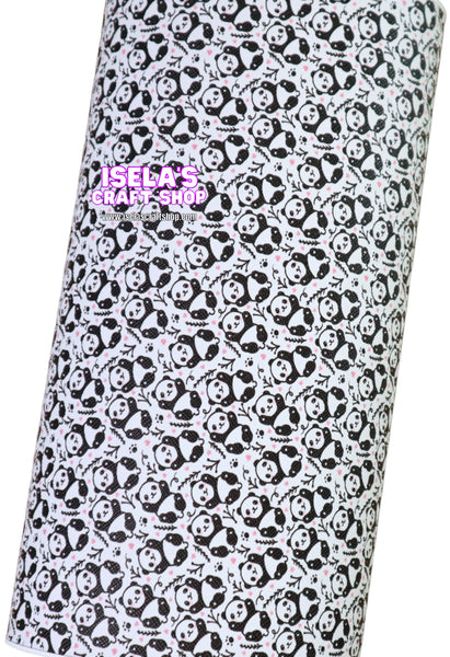 1pc Panda Faux Leather Sheet F631-