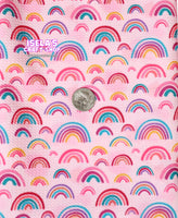 Rainbows  Printed Bullet Liverpool Fabric L56