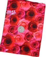 New Rose Printed Bullet Liverpool Fabric L9