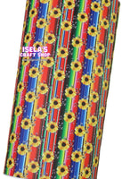 1pc Sunflower Serape Faux Leather Sheet F26