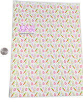 New 1pc Carrot Faux Leather Sheet F1030