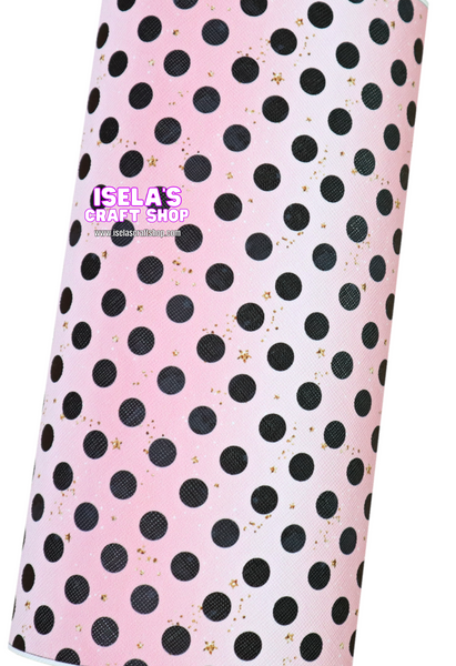 New 1pc Polka Dot Faux Leather Sheet F734