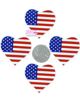1pc - New High Quality Flag Heart Resin Planar- P865