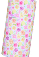 New 1pc Flowers Faux Leather Sheet F