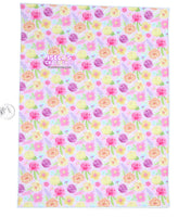 New 1pc Flowers Faux Leather Sheet F
