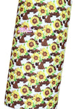 New 1pc Cow Sunflower  Faux Leather Sheet F880