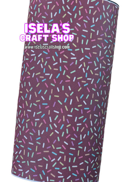 1pc Sprinkle Faux Leather Sheet F728
