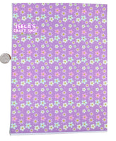 1pc Flower Faux Leather Sheet F485