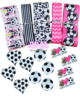 Soccer crafters Ribbon/Resin bundle B19