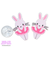 4pc Bunny  Felt Applique E11