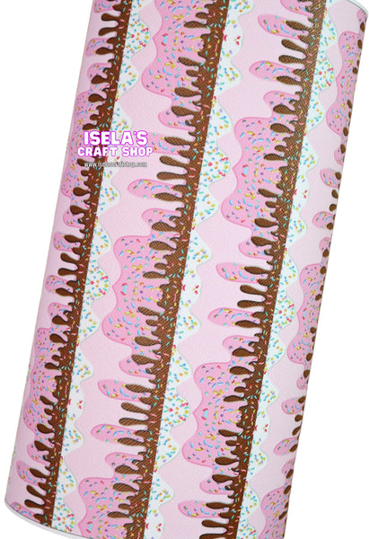 New 1pc Drip Faux Leather Sheet F452