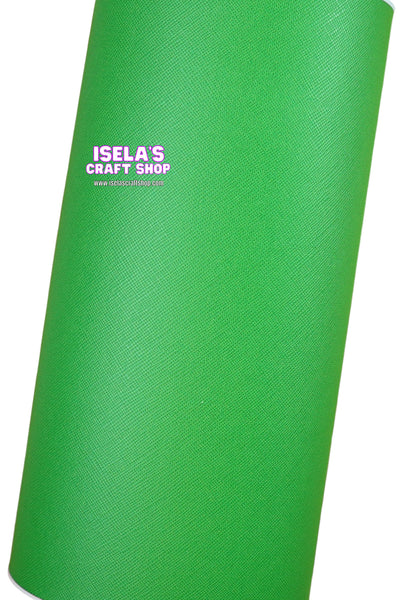 New 1pc Grass green Faux Leather Sheet F364
