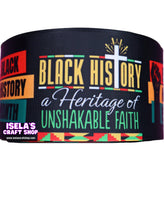 3YARDS - Black History Month Ribbon 1.5" Or  3"Inch
