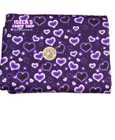 Purple Printed Bullet Liverpool Fabric L8