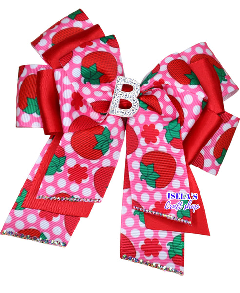 Custom Strawberry Boutique bow-Letter -A- Sold out