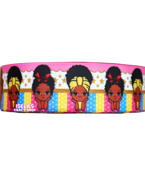 50 yards Roll-Size 1.5” - Girl Ribbon