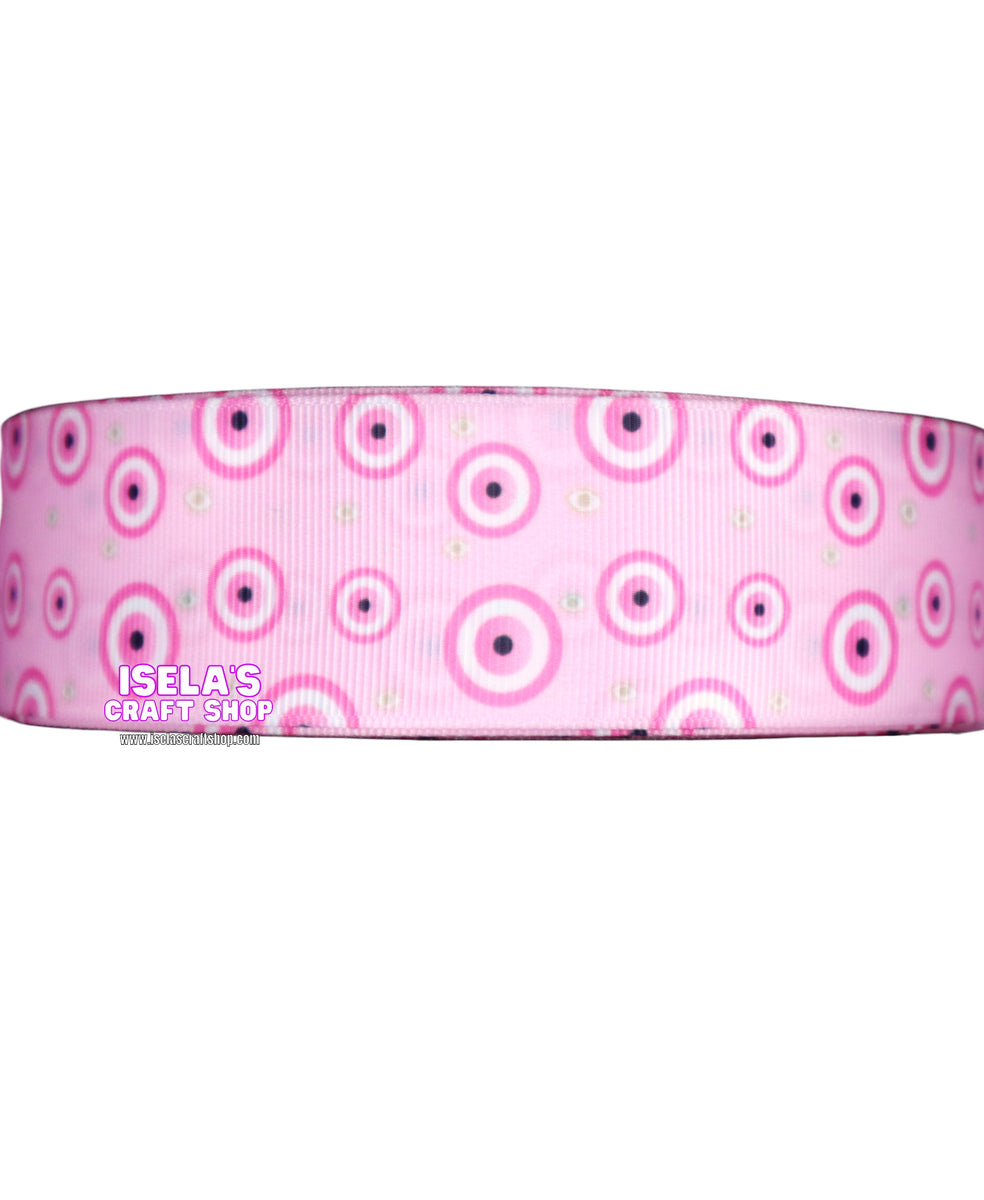 50 yards Roll-Size 1.5” - Evil Eye Ribbon – Iselas Craft Shop