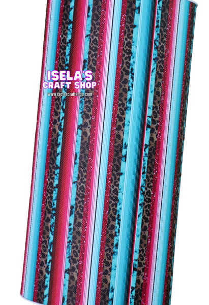 1pc Serape Faux Leather Sheet F220