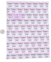 1p Daddy's little girl Faux Leather Sheet F192