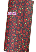 1pc Rose Faux Leather Sheet F248