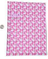 New 1pc Pink Santa Faux Leather Sheet F775