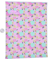 1pc Flower Faux Leather Sheet F49