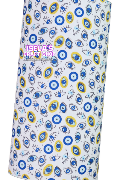 1pc Evil Eye Faux Leather Sheet F329