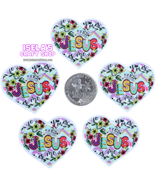 1pc - New High Quality Jesus Heart Resin Planar-P183