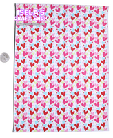 New 1pc Heart Faux Leather Sheet F586