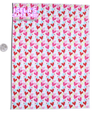 New 1pc Heart Faux Leather Sheet F586