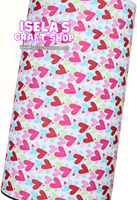New 1pc Heart Faux Leather Sheet F586