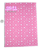 New 1pc Heart Faux Leather Sheet F582