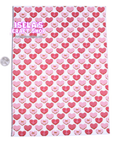 New 1pc Donut Heart Faux Leather Sheet F788