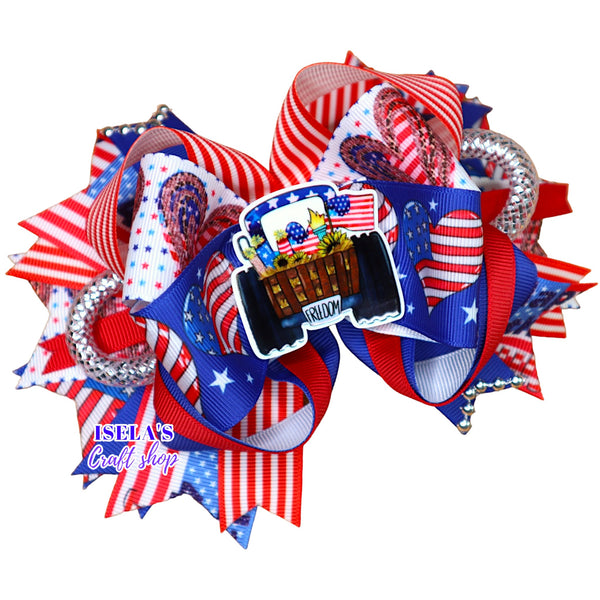 Custom Handmade 4th of July Boutique bow
