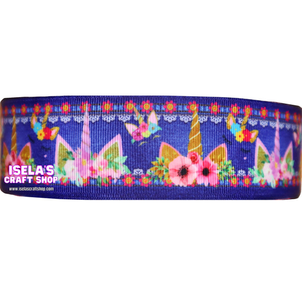 3yards -size 1.5" 38mm Unicorn Ribbon-R448