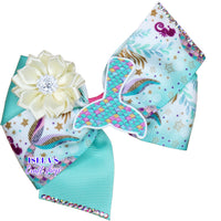 4" Mermaid Fishtail Handmade Hair Bow
