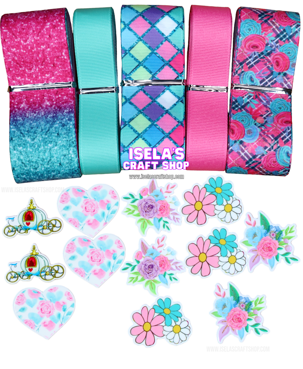 Flower Ribbon/Resin Planar Crafters Bundle B63 Iselas Craft Shop