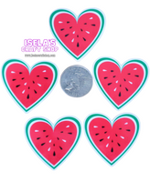 1pc- New Watermelon Heart Resin Planar P859