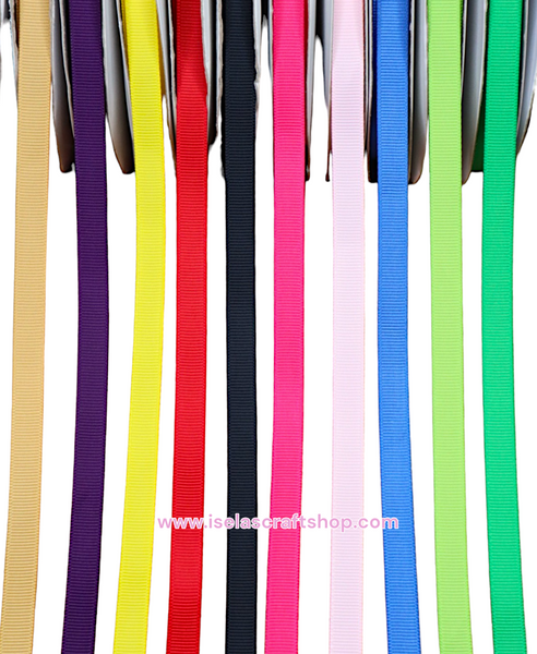 Solid 3/8" grosgrain ribbon-50yds Roll